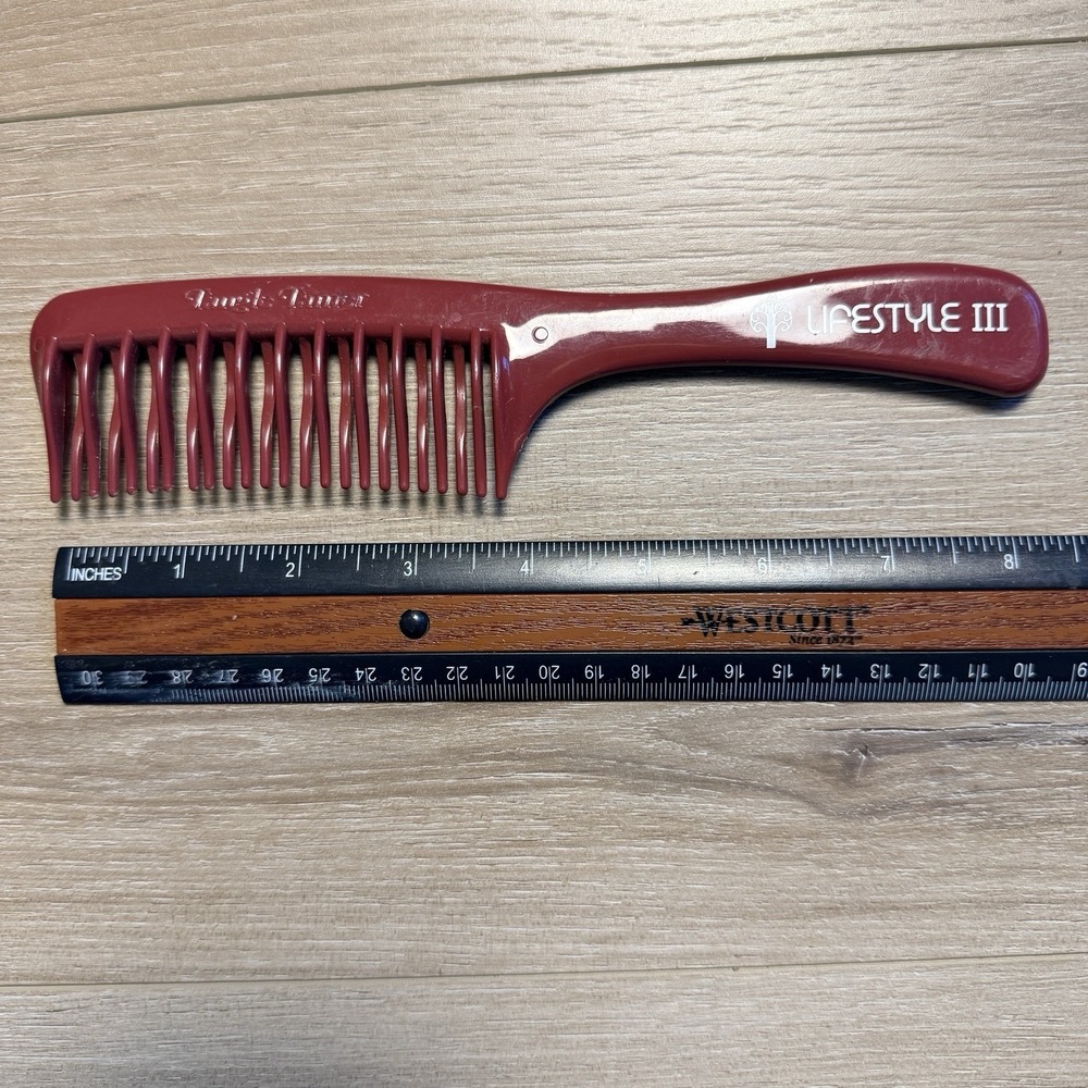 Tangle Tamer Curved Tooth Comb 8 Inch Brown - Picture 4 of 5